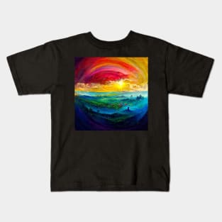 World of Rainbows - best selling Kids T-Shirt